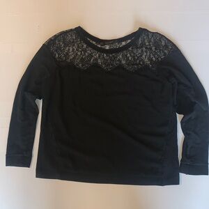 Zara Elegant Black Lace Women's Sweater